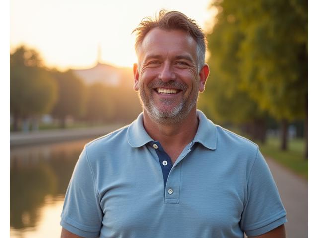 Marko, 52, pre i posle programa Životne Niti, izgleda znatno mršavije i zadovoljnije.